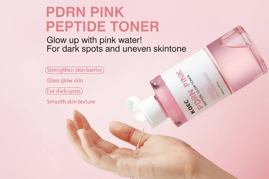 KOEC PDRN Pink Peptide glow toner – berikad med PDRN, peptider och rosenextrakt. 180 ml.
