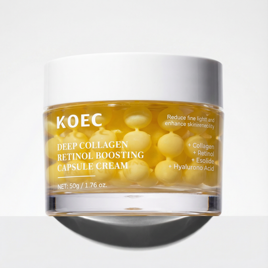 KOEC Retinol & Kollagen Kapselkräm – Hyaluronsyra & Peptider mot Rynkor 50g