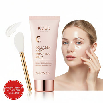 KOEC Kollagen Nattmask med Borste – Djupåterfuktande Peel-off 75ml